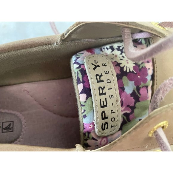 Sperry Loafers Women’s Size 8 M Liberty Art Tan Boat Shoes Bluefish Floral - Picture 9 of 10
